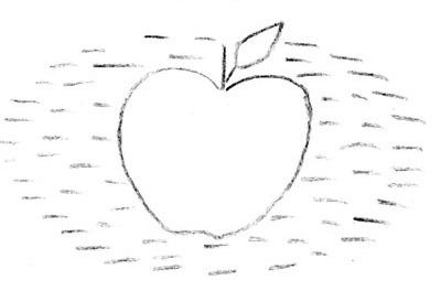Ёж несет яблоко