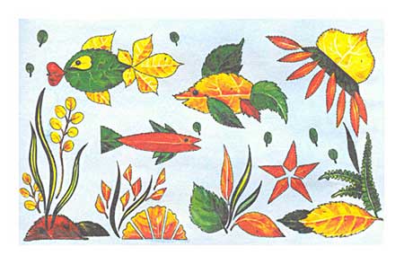 Акваріум з осіннього листя