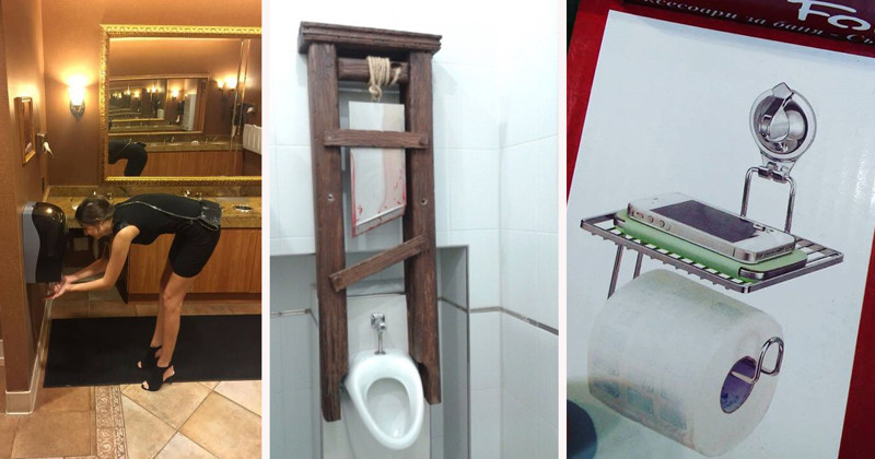 28 гениальных идей для туалетной комнаты гаджеты, мысли, прикол, спокойствие, туалет, юмор