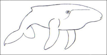 рисунок кит вместе с детьми поэтапно