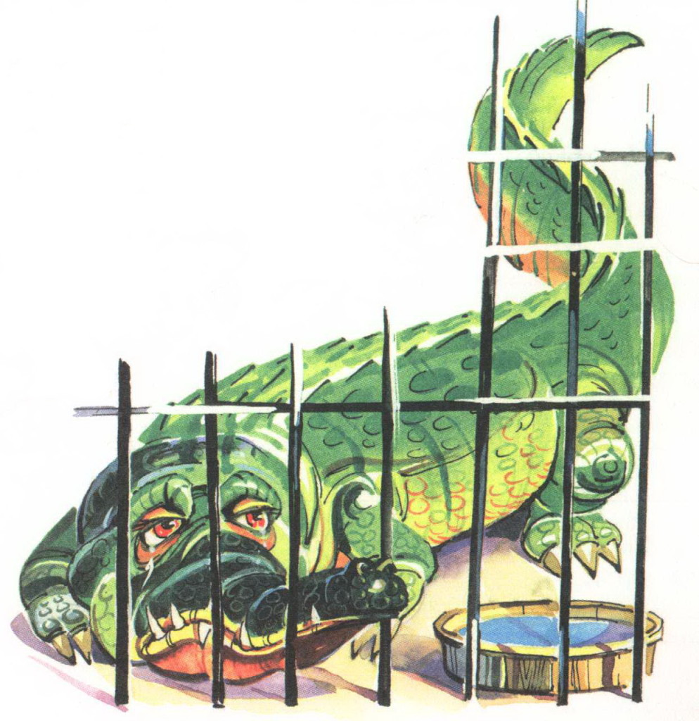 Чуковский крокодил в клетке