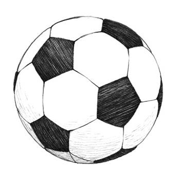 как нарисовать футбольный мяч