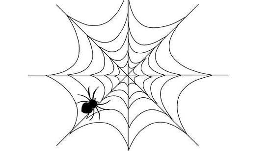 как нарисовать паутину с пауком