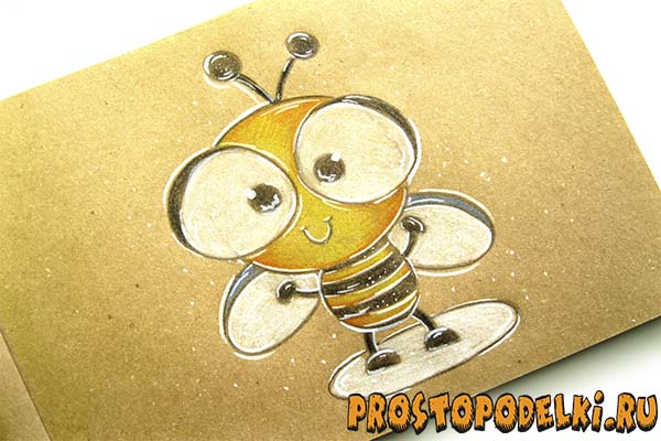 Как нарисовать пчелу-title