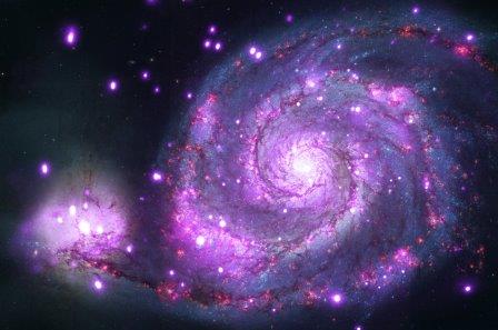 Спиральная галактика Водоворот и её компаньон NGC 5195