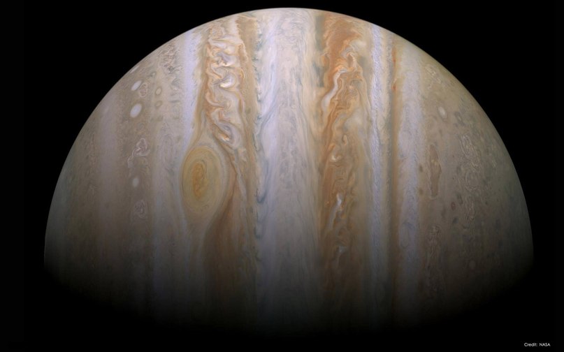 Мозаика Юпитера состоящая из 27 снимков
