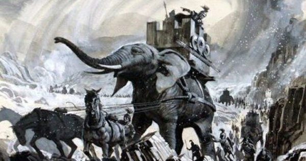 Во время перехода через Альпы солдаты Суворова обнаружили останки одного из слонов Ганнибала.