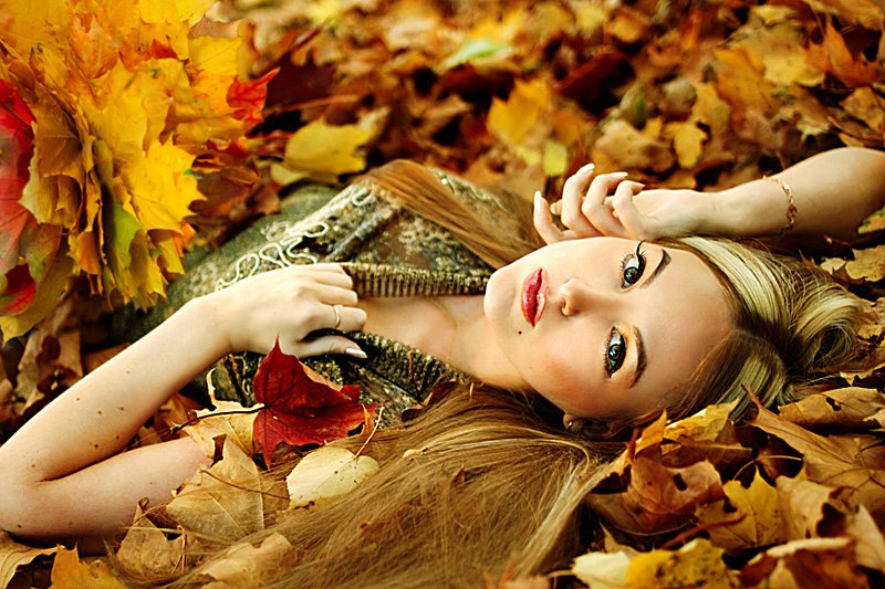 девушка осень, осенняя красавица фото