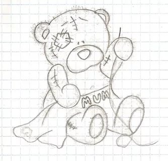Рисунок грустный медведь