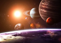 Обои Планеты Земля Солнце solar system as seen from Earth Космос 3D_Графика