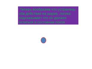 Теперь вообразим что устранены оба действия на шарик, логика подсказывает чт