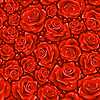 Красные розы - бесшовный фон | Векторный клипарт