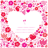 С День Святого Валентина открытки - белый фон сердцем я | Векторный клипарт