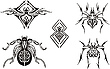 Симметричные пауки | Векторный клипарт