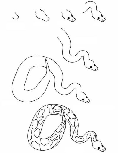 нарисовать змея 2