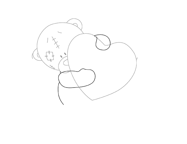 Как нарисовать мишку Тедди, шаг 4