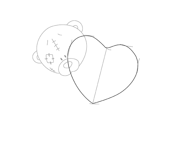 Как нарисовать мишку Тедди, шаг 3