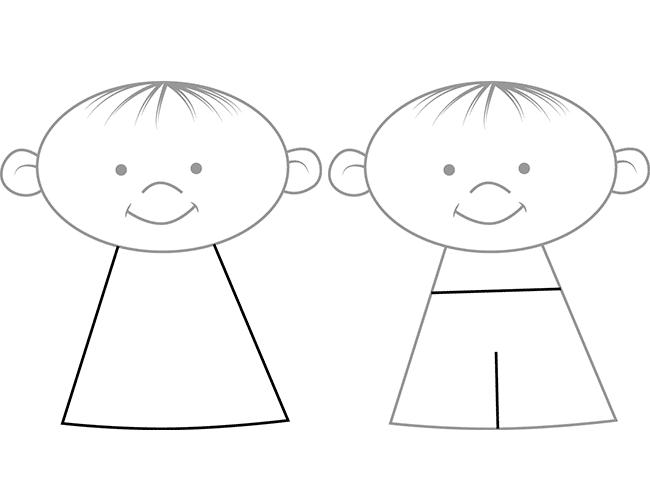 Как нарисовать ребенка - этап 3