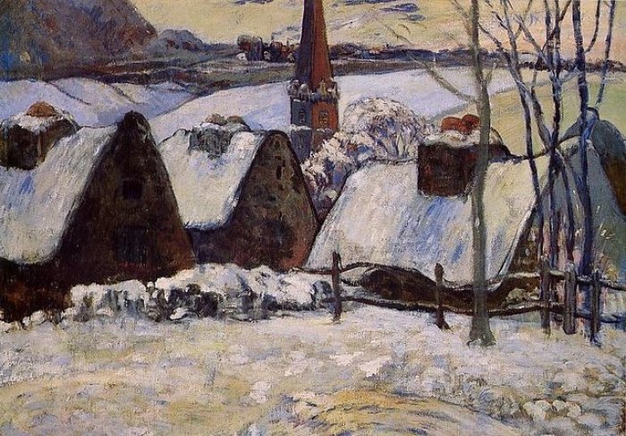 Зимние рисунки и зимние пейзажи известных художников, фото 4
