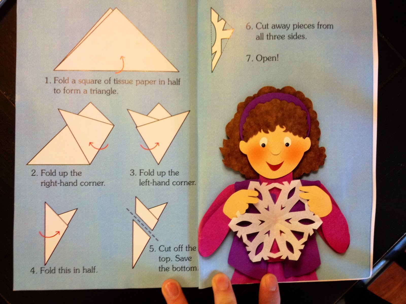 Инструкция для снежинок из бумаги