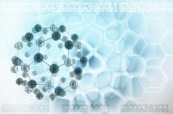 Молекулы стилизованные абстрактный фон — стоковое фото
