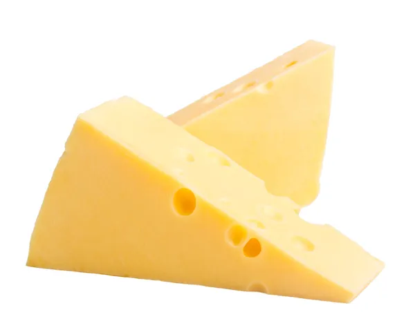 Двух блоков сыра на белом — стоковое фото