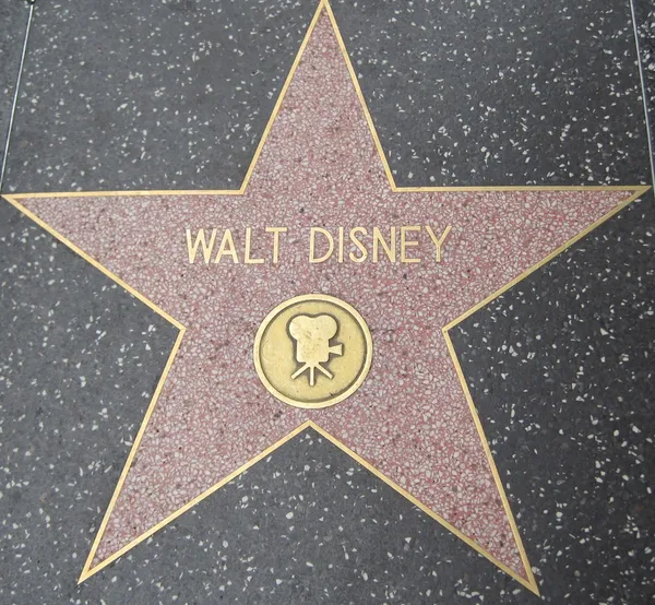 Walt disney звезды на Голливудской аллее славы — стоковое фото