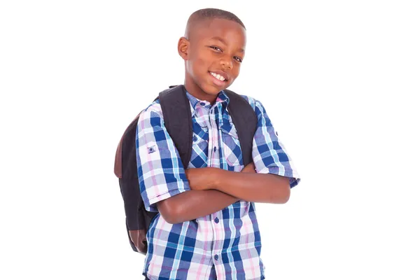Афро-американской школы черный мальчик - люди — стоковое фото