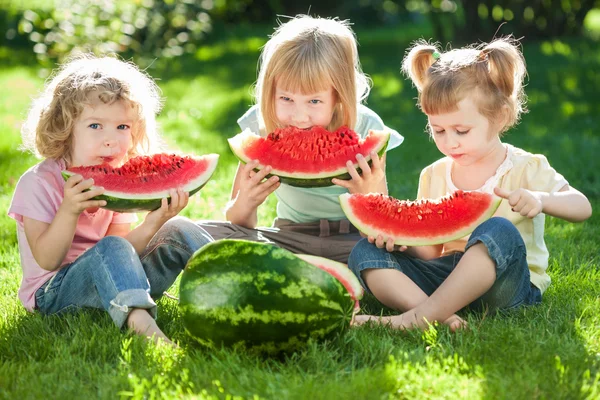 Дети пикник летом — стоковое фото