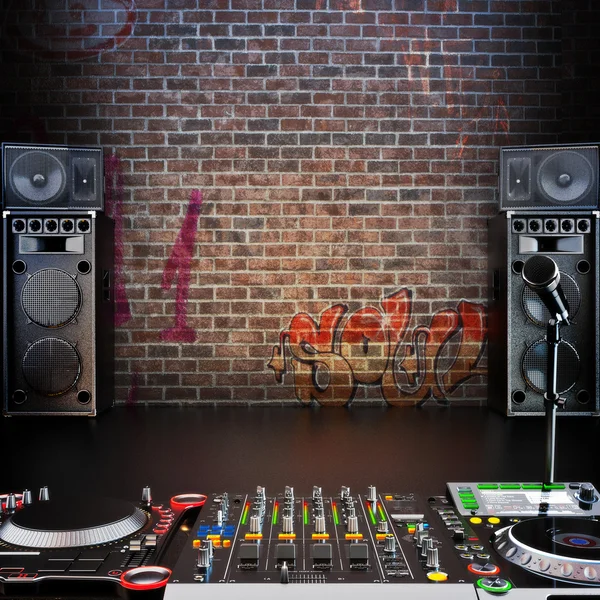 DJ r&b, рэп, поп-музыки фон — стоковое фото