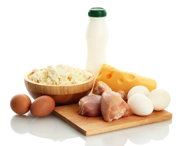 Питание с протеином, изолированные на белом — стоковое фото