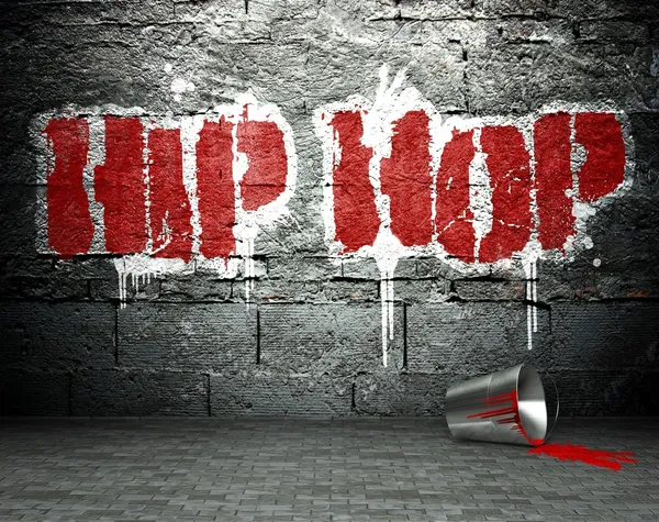 Граффити стены с хип-хоп, уличные фон — стоковое фото