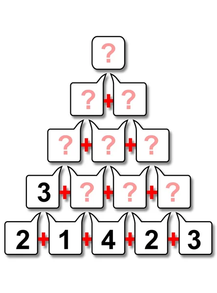Пирамида математических переписи для детей — стоковое фото