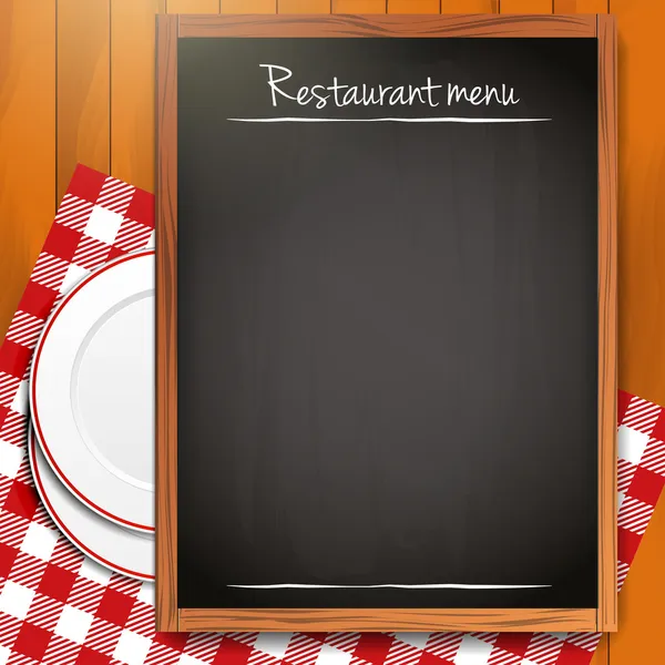 Пустой доске - Ресторан фон меню — стоковый вектор