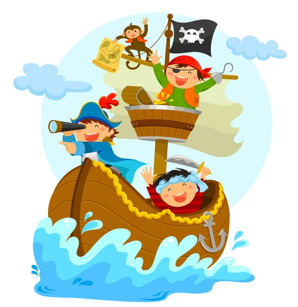 Счастливый пиратов — стоковый вектор