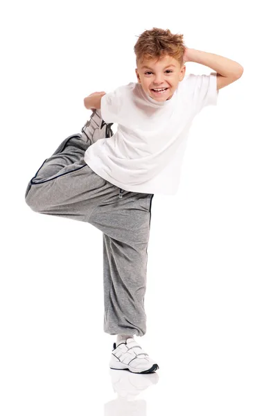 Мальчик, танцующий — стоковое фото