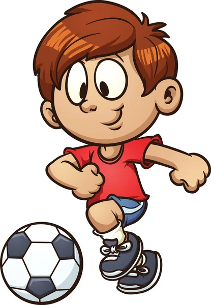 Ребенок футбола — стоковый вектор
