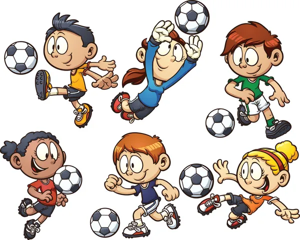 Футбол дети — стоковый вектор