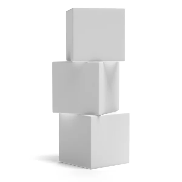 Три куба — стоковое фото