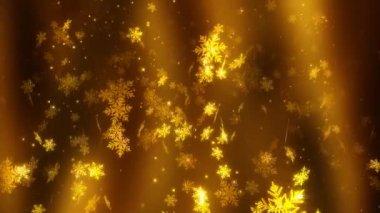 Золотой снежинки — стоковое видео