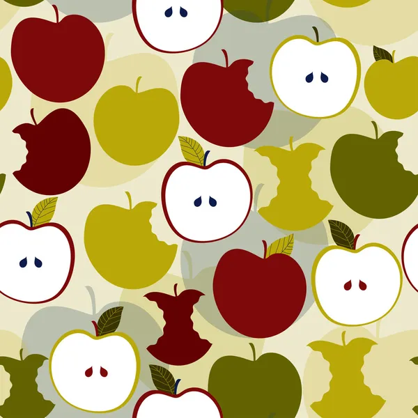 Яблоки бесшовные — стоковый вектор