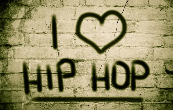 Я люблю хип-хоп концепции — стоковое фото