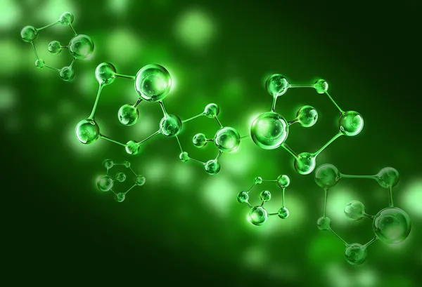 Зеленый молекулы ДНК клеток Иллюстрация — стоковое фото