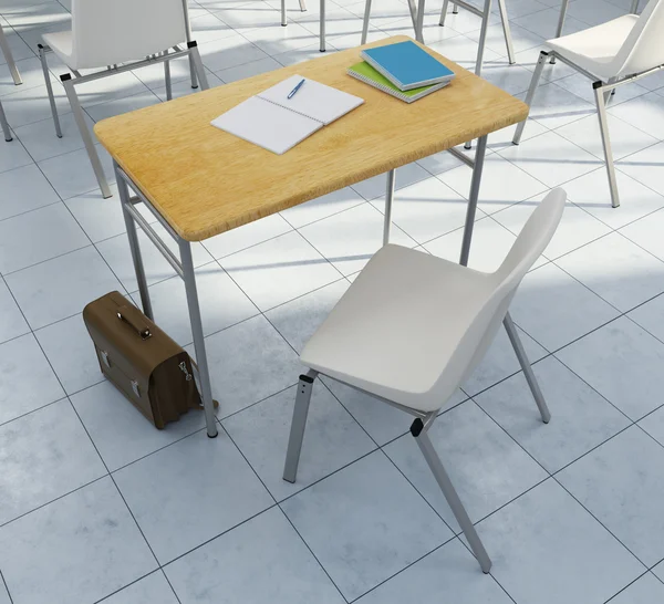 Школьный стол — стоковое фото