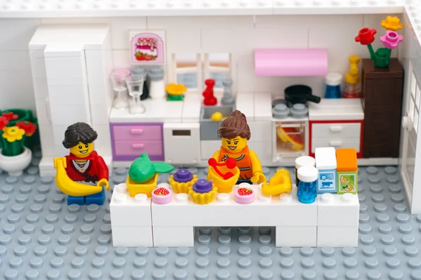 LEGO настраиваемые Домашняя кухня — стоковое фото