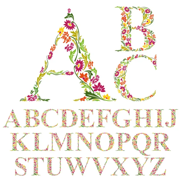 Буквы алфавита природных — стоковый вектор