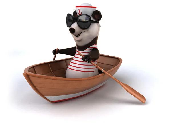 Панда весело мультфильм — стоковое фото