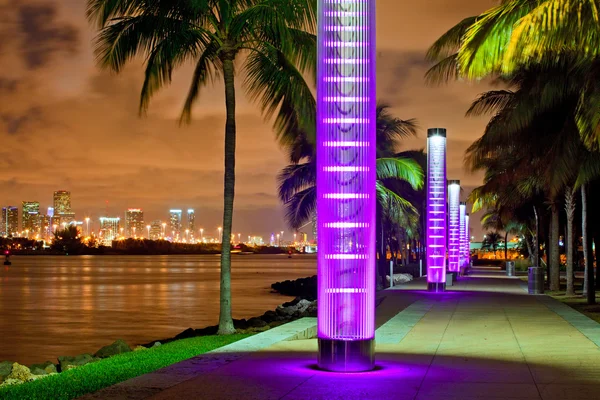 Майами-Бич Флорида ночью — стоковое фото