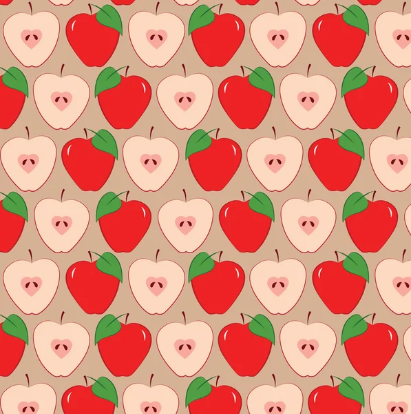 Шаблон красные яблоки — стоковый вектор