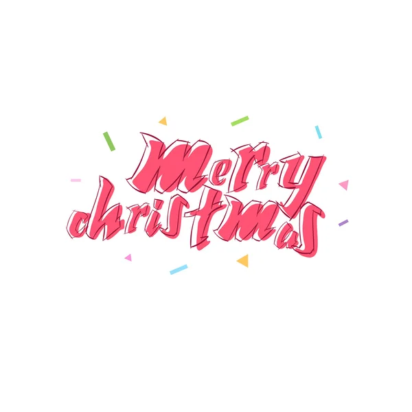 Счастливого Рождества красивые письма дизайн — стоковый вектор